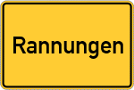 Place name sign Rannungen