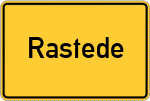 Place name sign Rastede