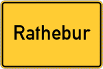 Place name sign Rathebur