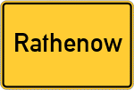 Place name sign Rathenow