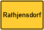 Place name sign Rathjensdorf