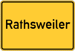 Place name sign Rathsweiler