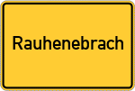 Place name sign Rauhenebrach