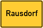 Place name sign Rausdorf, Kreis Stormarn
