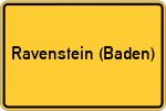 Place name sign Ravenstein (Baden)