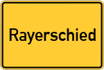 Place name sign Rayerschied