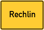 Place name sign Rechlin