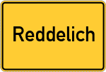 Place name sign Reddelich