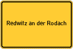 Place name sign Redwitz an der Rodach