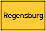 Place name sign Regensburg
