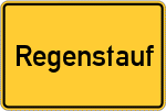 Place name sign Regenstauf
