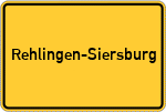 Place name sign Rehlingen-Siersburg