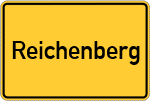 Place name sign Reichenberg, Unterfranken