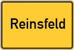 Place name sign Reinsfeld, Hunsrück