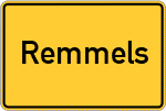 Place name sign Remmels