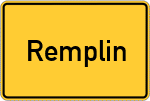 Place name sign Remplin