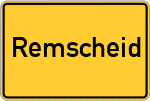 Place name sign Remscheid
