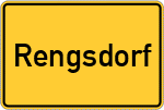 Place name sign Rengsdorf, Kreis Neuwied