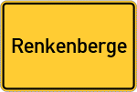 Place name sign Renkenberge