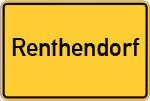 Place name sign Renthendorf