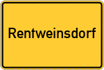 Place name sign Rentweinsdorf