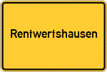 Place name sign Rentwertshausen