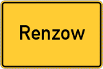 Place name sign Renzow