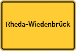 Place name sign Rheda-Wiedenbrück