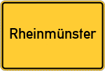 Place name sign Rheinmünster