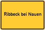 Place name sign Ribbeck bei Nauen