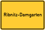 Place name sign Ribnitz-Damgarten