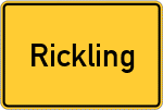 Place name sign Rickling