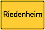 Place name sign Riedenheim