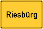 Place name sign Riesbürg