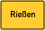 Place name sign Rießen