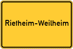 Place name sign Rietheim-Weilheim