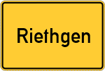 Place name sign Riethgen