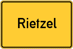 Place name sign Rietzel