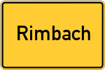 Place name sign Rimbach, Odenwald