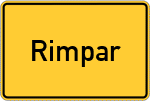 Place name sign Rimpar
