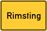 Place name sign Rimsting
