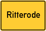 Place name sign Ritterode
