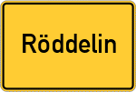 Place name sign Röddelin