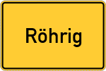 Place name sign Röhrig