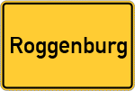 Place name sign Roggenburg, Schwaben