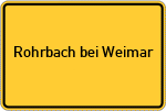 Place name sign Rohrbach bei Weimar, Thüringen