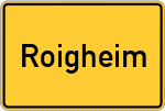 Place name sign Roigheim