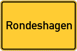 Place name sign Rondeshagen