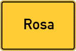 Place name sign Rosa