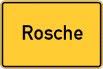 Place name sign Rosche